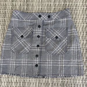 Urban Outfitters plaid button down skirt